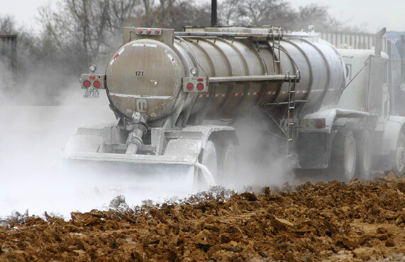 Chemical stabilisation taking place